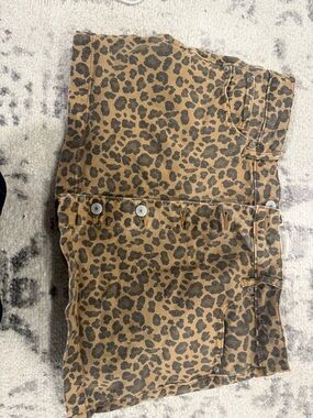 American Eagle Outfitters Leopard Print Detail Skirt - Brown & Black